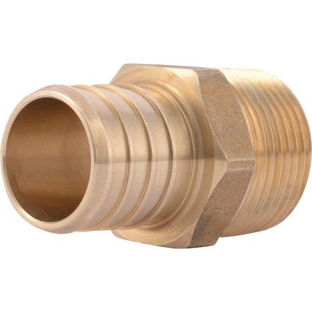 Sharkbite 1 In. CF x 3/4 In. MPT Brass PEX Adapter UC142LFA